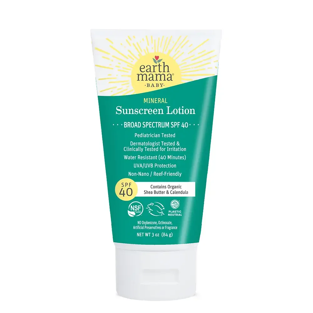 Earth Mama Organics Baby Mineral Sunscreen Lotion SPF 40