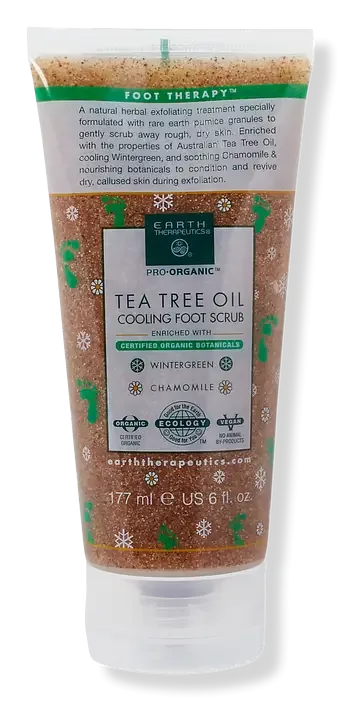 Earth Therapeutics Tea Tree Oil Cooling Foot Scrub