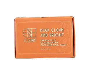 Ellana Mineral Cosmetics Keep Clean And Bright Papaya Plus Clairblanche Face And Body Soap