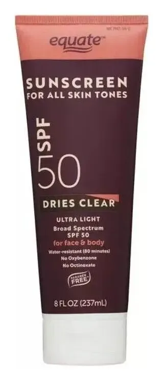 Equate Dries Clear Ultra Light Broad Spectrum Sunscreen SPF 50