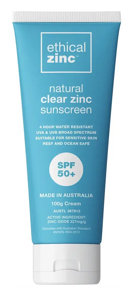 SPF 50+ Natural Clear Zinc Sunscreen