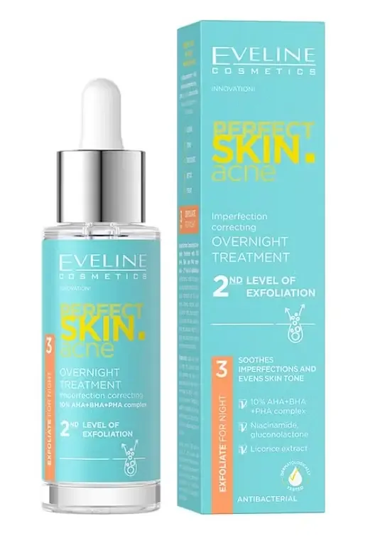 Eveline Perfect Skin Acne Overnight Treatment 2nd Level Of Exfoliation