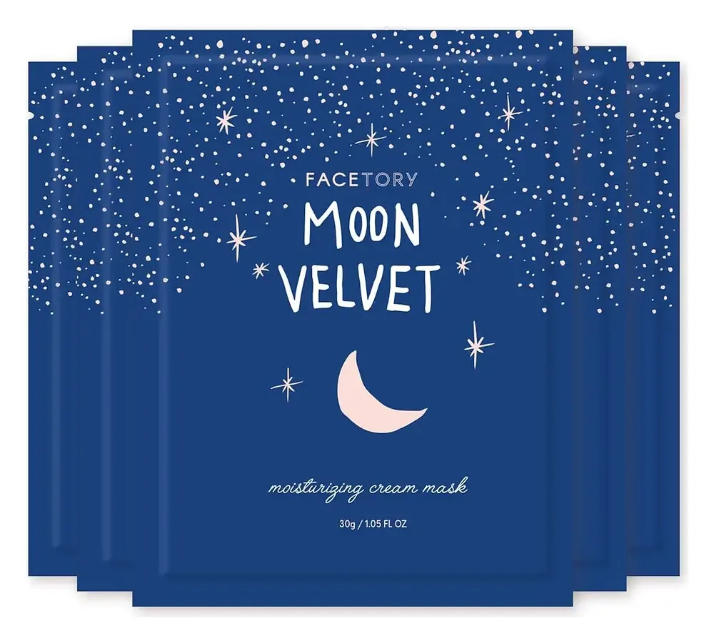 Facetory Moon Velvet Moisturizing Cream with Jojoba Oil Sheet Mask