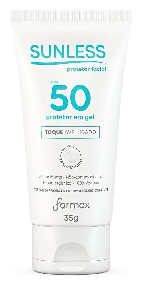Farmax Protetor Facial SPF 50 Gel Translúcido