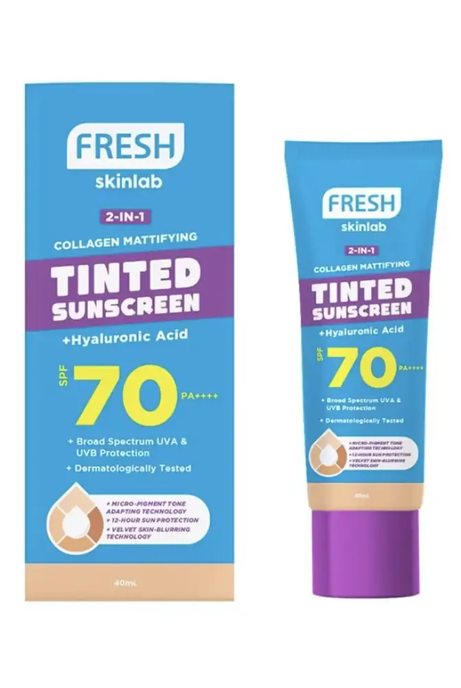 Fresh Skinlab 2 In 1 Collagen Mattifying Tinted Sunscreen SPF 70