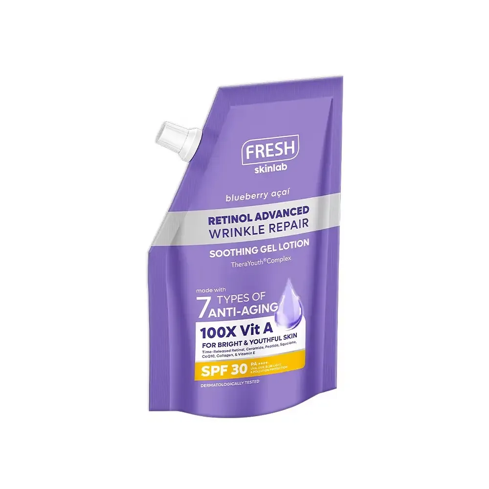 Fresh Skinlab Blueberry Acai Retinol Advanced Wrinkle Repair Soothing Gel Lotion SPF 30