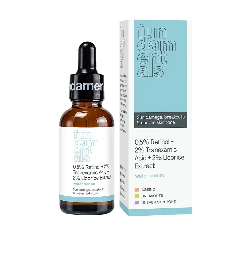 Fundamentals 0,5% Retinol + 2% Tranexamic + 2% Licorice Extract Water Serum