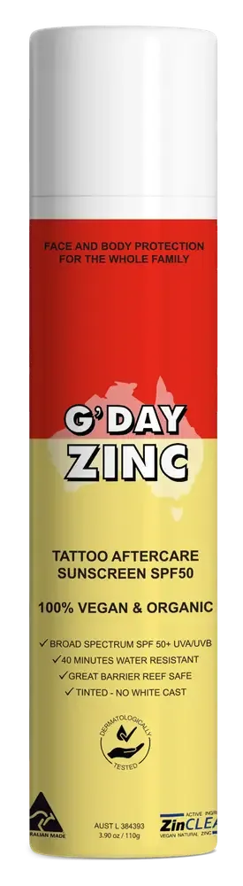 G'Day Zinc Tattoo Aftercare Sunscreen SPF 50