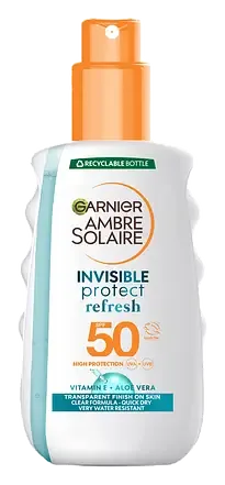 Garnier Ambre Solaire Invisible Protect Refresh Sun Protection Spray SPF50