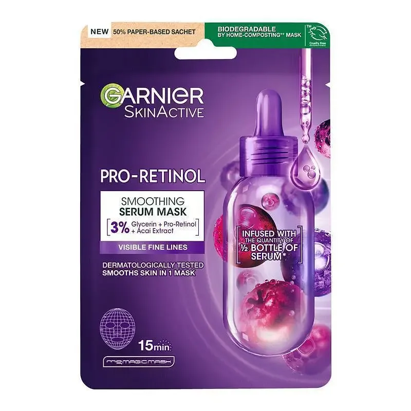 Garnier Pro-Retinol Smoothing Serum Mask