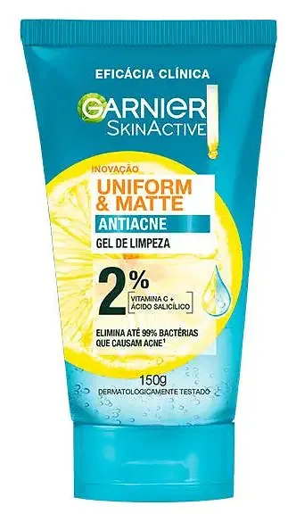 Garnier Uniform & Matte Antiacne Gel De Limpeza