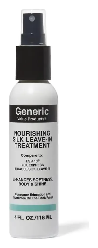 Generic Value Products Nourishing Silk Leave-In Treatment Compare To It’s A 10 Silk Express Miracle Silk Leave-In