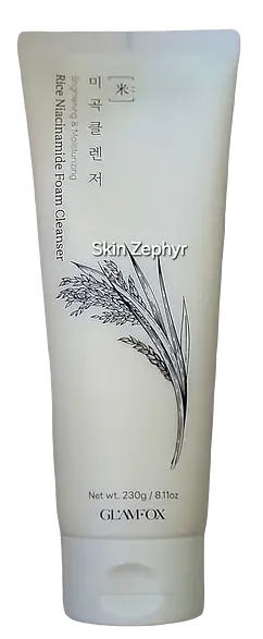 GLAMFOX Rice Niacinamide Foam Cleanser