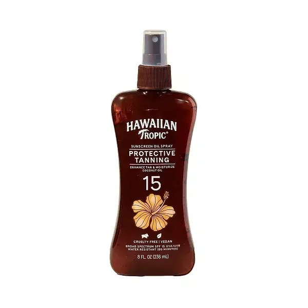 Hawaiian Tropic Protective Tanning Sunscreen Oil Spray SPF 15