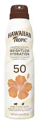 Hawaiian Tropic Weightless Hydration Sunscreen Clear Spray SPF 50