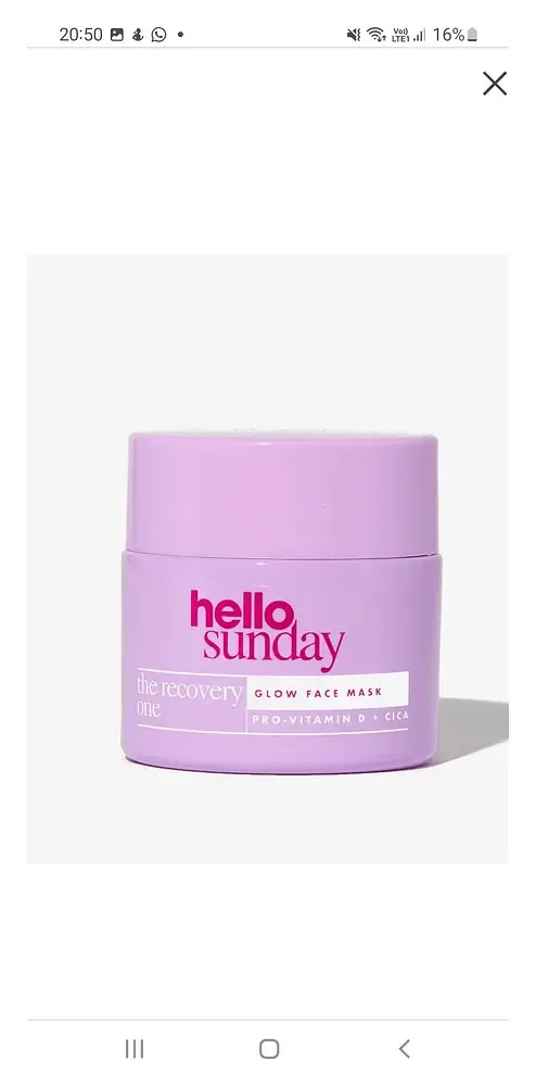 Hello Sunday The Recovery One Glow Face Mask
