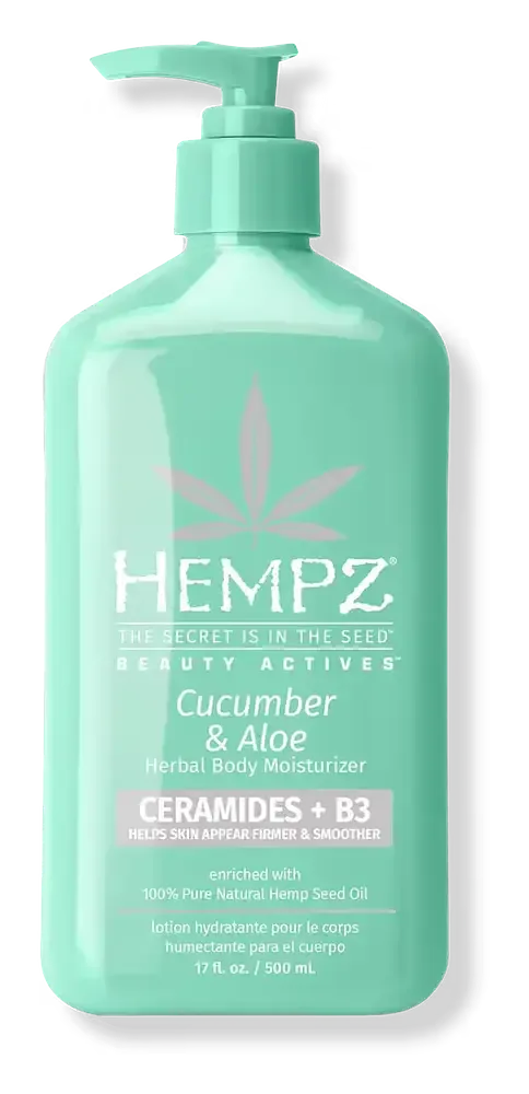 Hempz Beauty Actives Cucumber & Aloe Herbal Body Moisturizer With Ceramides + B3