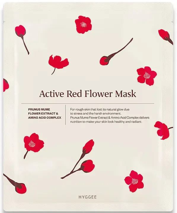Hyggee Active Red Flower Mask