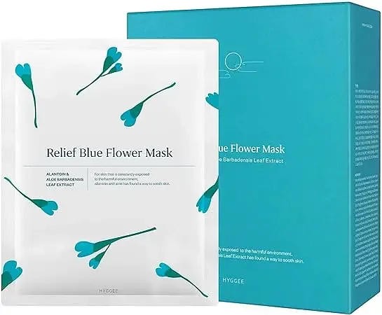 Hyggee Relief Blue Flower Mask