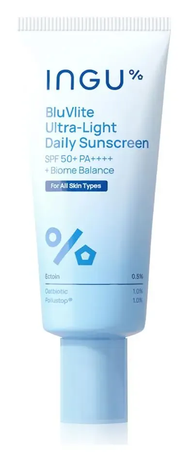 INGU BluVlite Ultra-Light Daily Sunscreen + Biome Balance SPF 50+ PA++++
