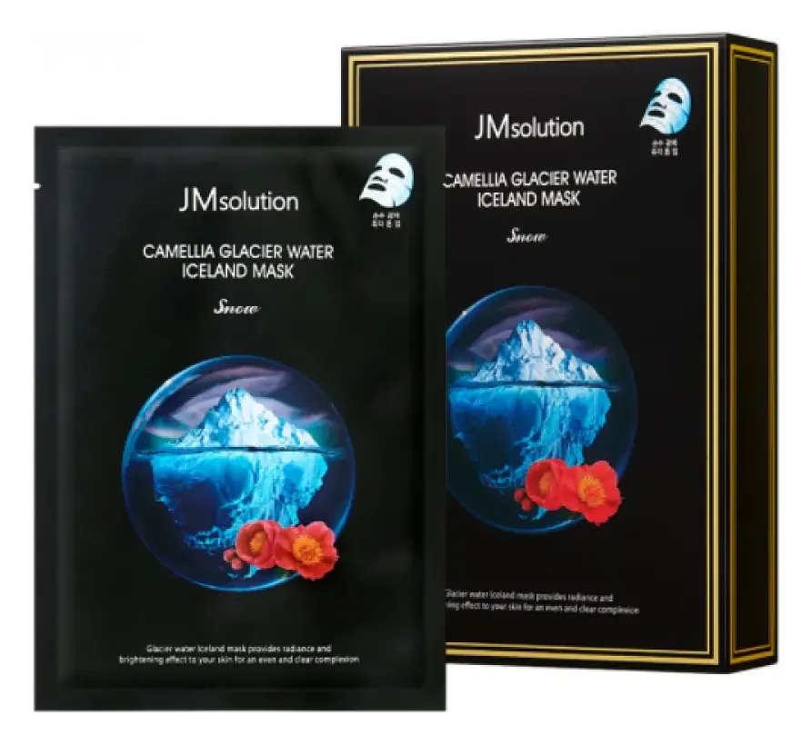 JMsolution Camellia Glacier Water Iceland Mask Snow