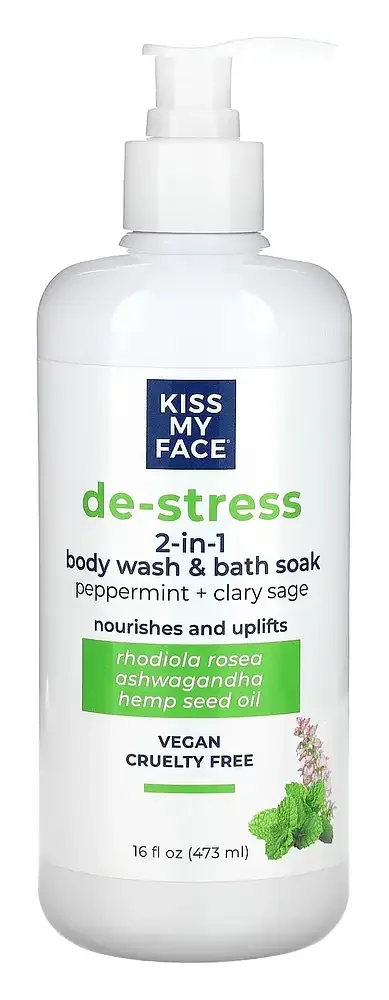 Kiss My Face De-Stress 2-In-1 Body Wash & Bath Soak