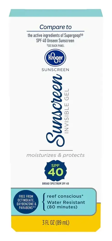Kroger Sunscreen Invisible Gel SPF 40