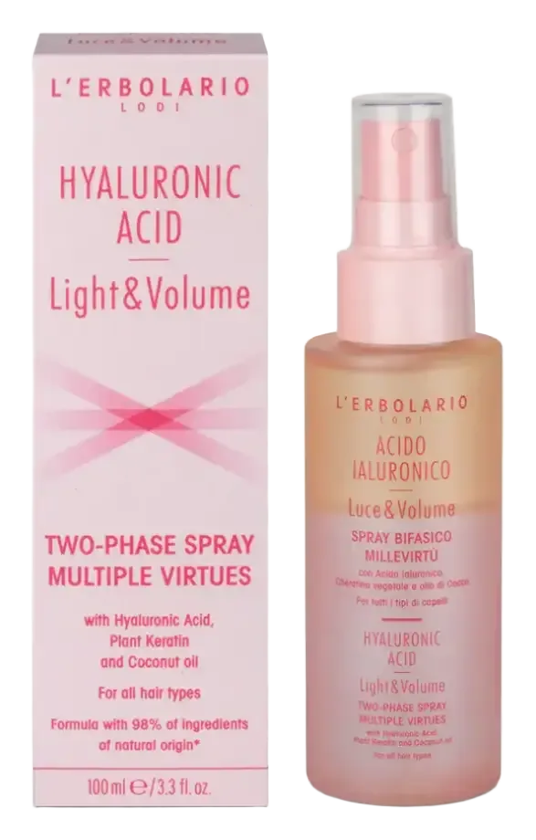 L'Erbolario Hyaluronic Acid Light & Volume Two-Phase Spray Multiple Virtues