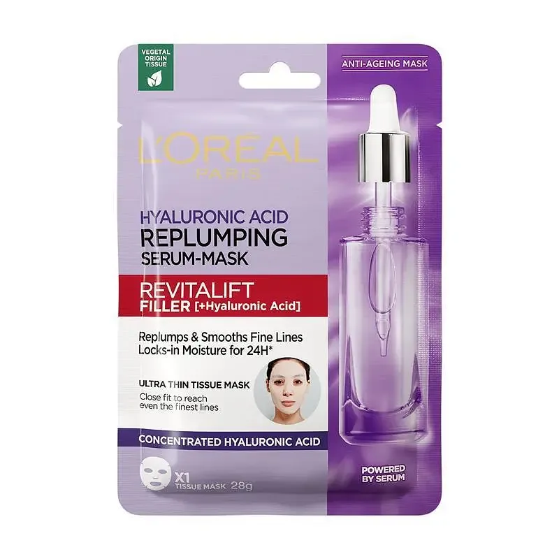 L'Oreal Revitalift Filler Hyaluronic Acid Replumping Serum Mask