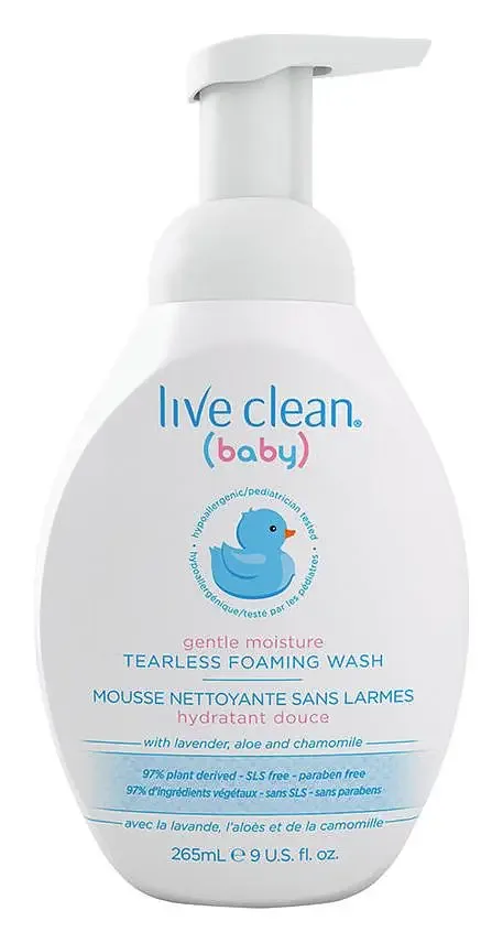 Live Clean Baby Gentle Moisture Tearless Foaming Wash