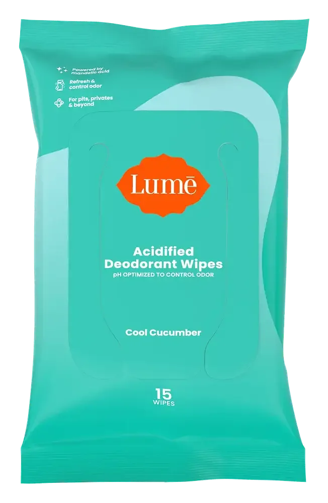 Lume Acidified Deodorant Wipes