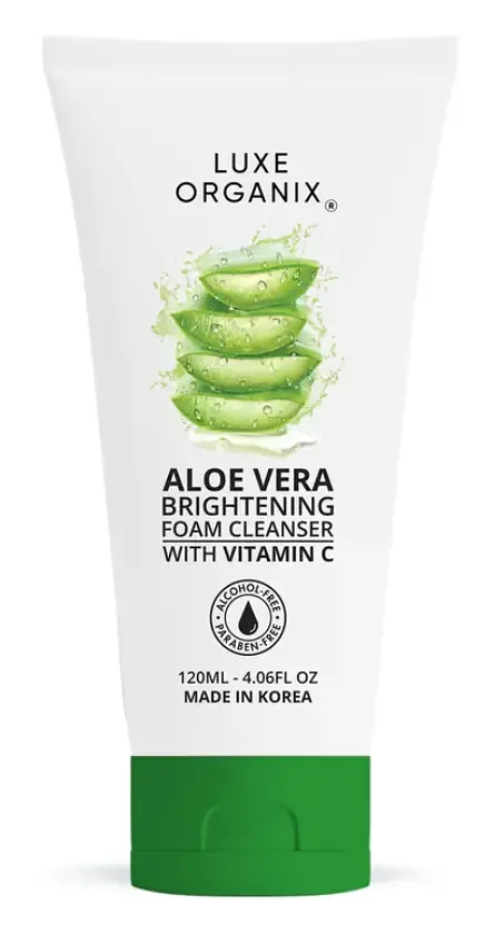 Luxe Organix Aloe Vera Brightening Foam Cleanser With Vitamin C