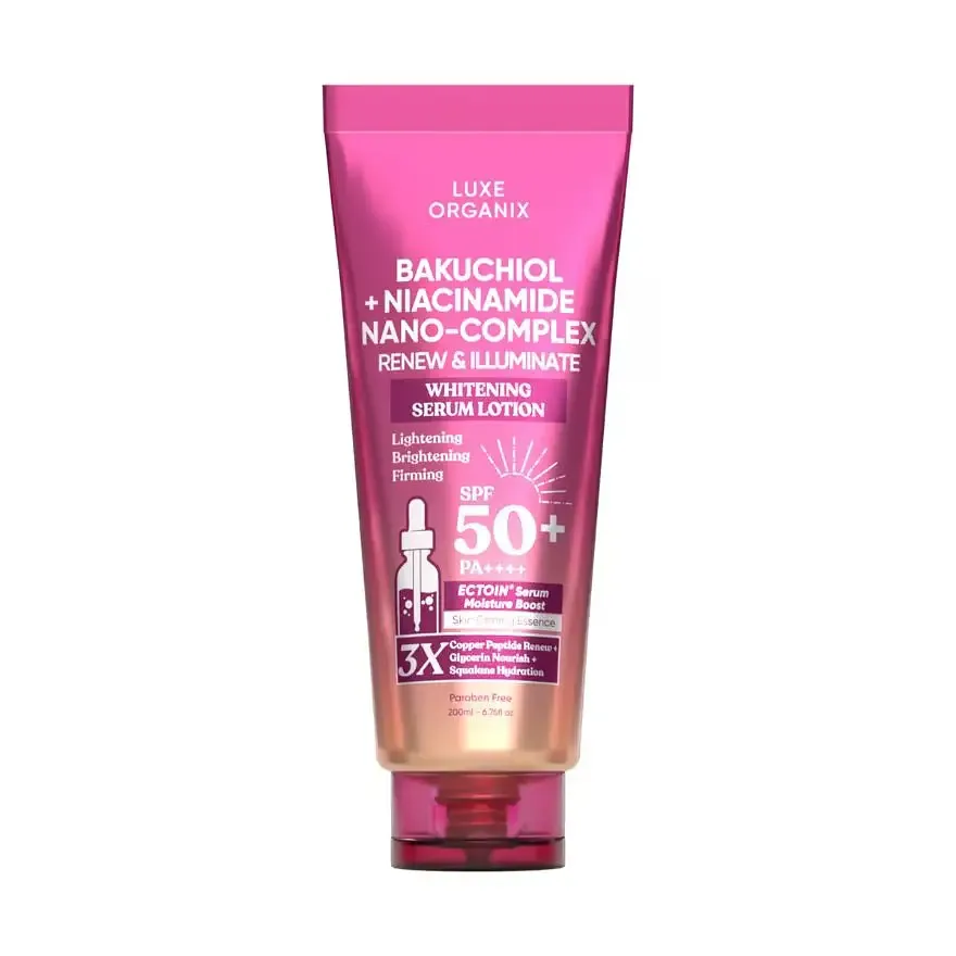 Luxe Organix Bakuchiol + Niacinamide Nano-Complex Whitening Serum Lotion SPF 50+