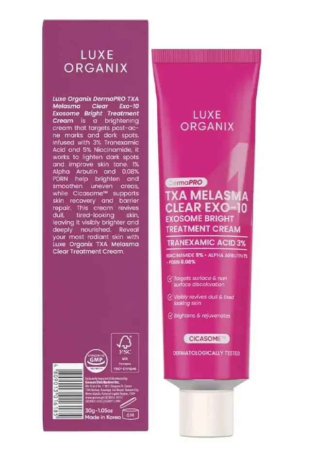 Luxe Organix Dermapro TXA Melasma Clear Exo-10 Exosome Bright Treatment Cream