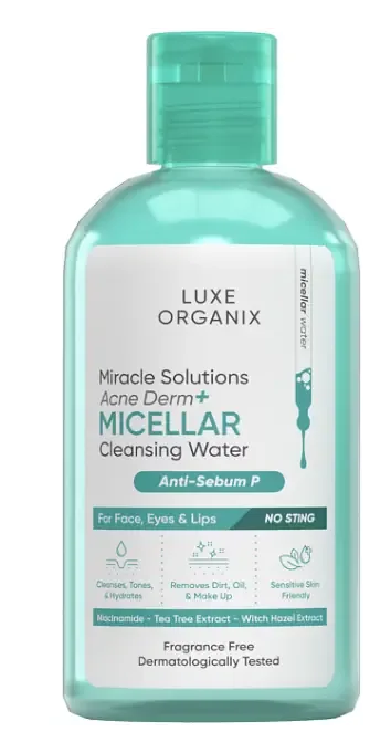 Luxe Organix Miracle Solutions Acne Derm+ Micellar Cleansing Beauty Water