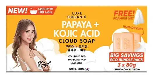 Luxe Organix Papaya + Kojic Acid Cloud Soap
