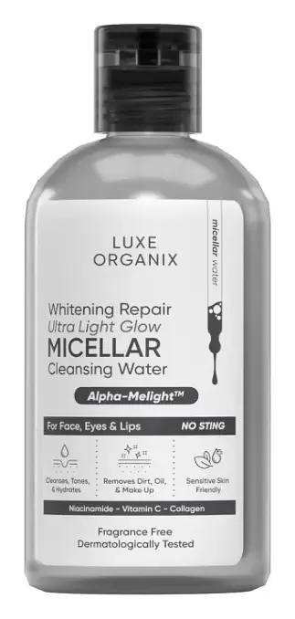 Luxe Organix Whitening Repair Ultra Light Glow Micellar Cleansing Beauty Water