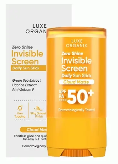Luxe Organix Zero Shine Invisible Screen Daily Sun Stick SPF 50