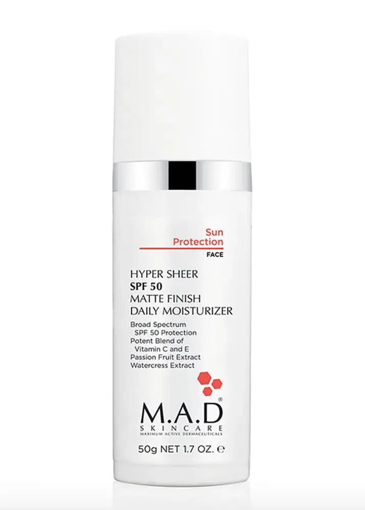 M.A.D Skincare Hyper Sheer SPF 50 Matte Finish Daily Moisturizer