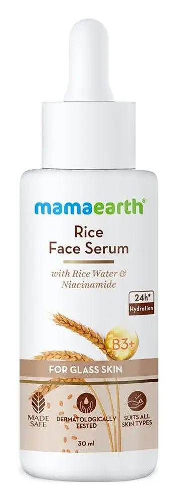 mamaearth Rice Face Serum For Glowing Skin With Rice Water & Niacinamide For Glass Skin