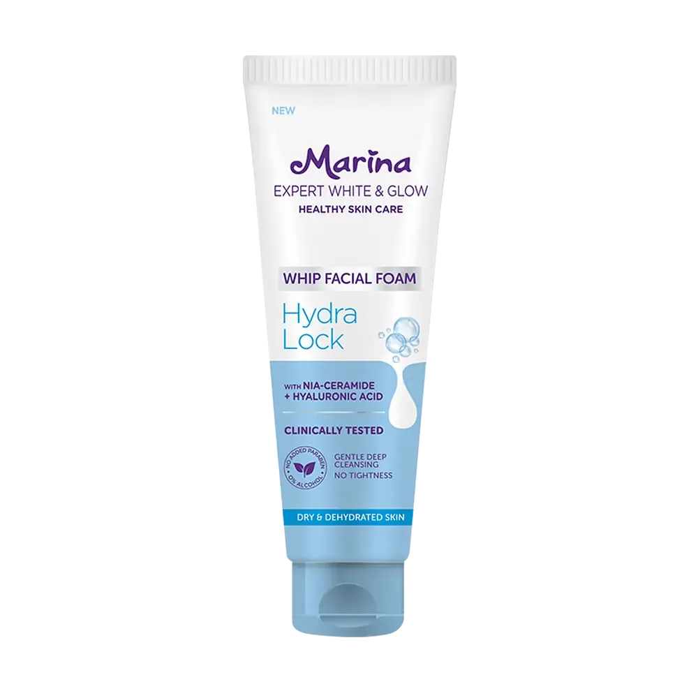 Marina Expert White & Glow Whip Facial Foam- Hydra Lock