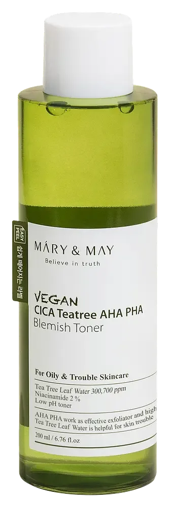 Mary & May Vegan Cica Tea Tree AHA PHA Toner