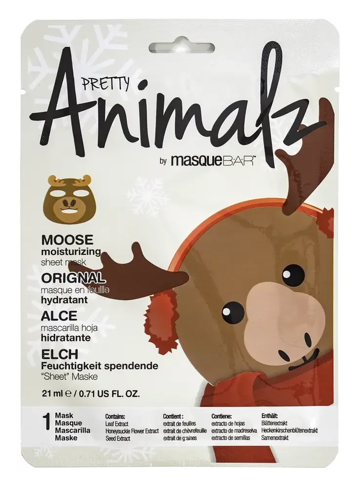 Masque Bar Pretty Animalz Holiday Moose Sheet Mask