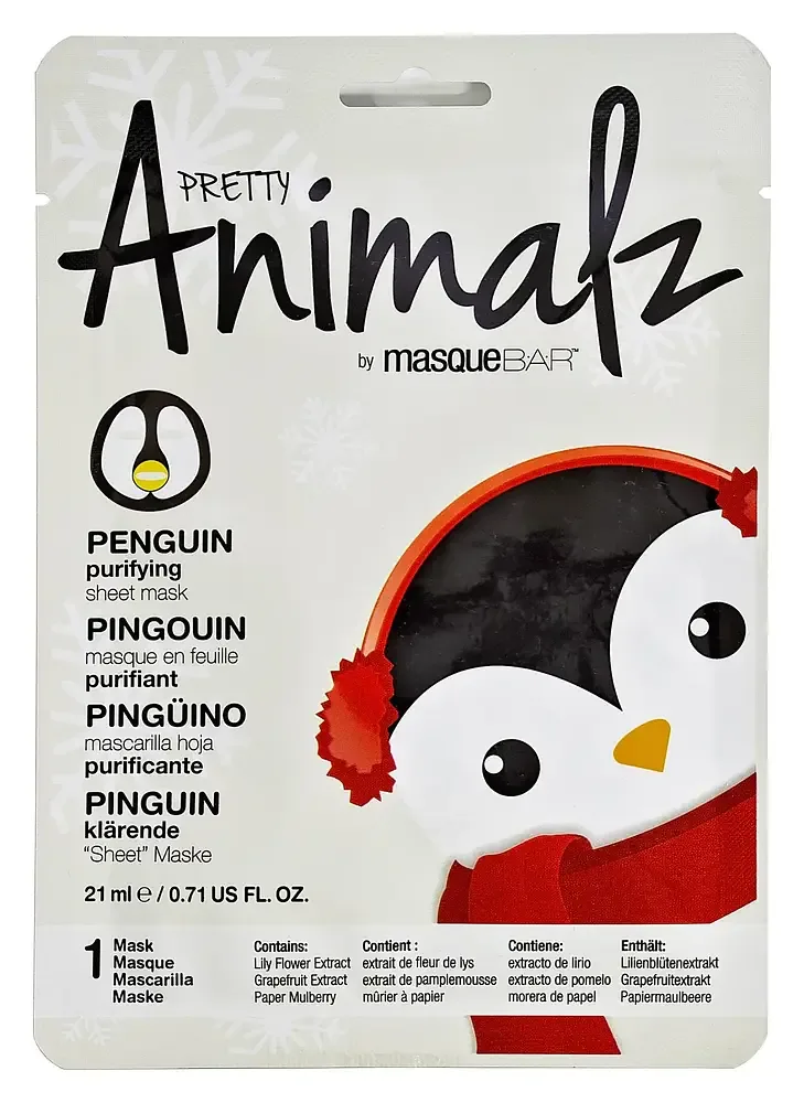 Masque Bar Pretty Animalz Holiday Penguin Sheet Mask