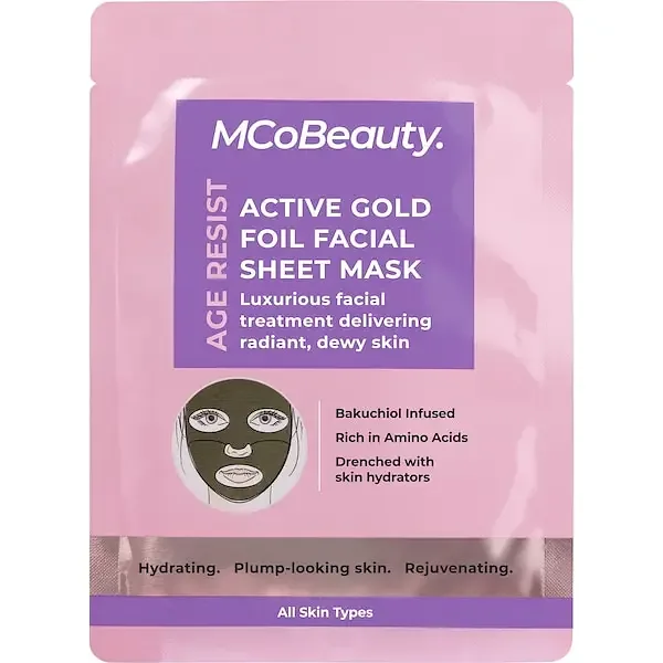 MCoBeauty. Active Gold Foil Facial Sheet Mask