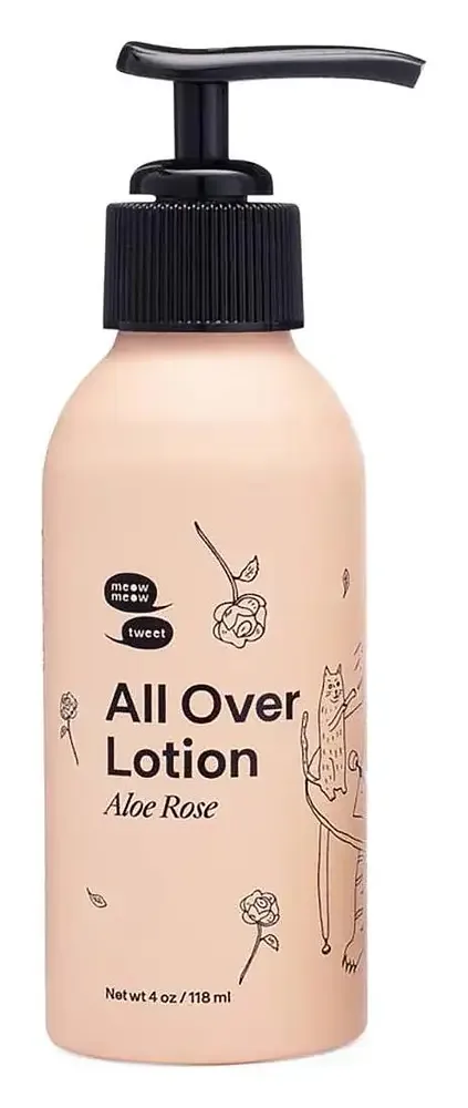 Meow Meow Tweet All Over Lotion Aloe Rose