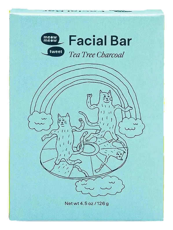 Meow Meow Tweet Facial Bar Tea Tree Charcoal