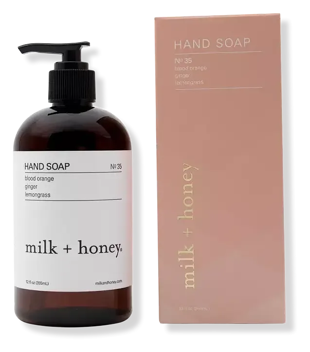 Milk + Honey Blood Orange, Ginger, Lemongrass Hand Soap No.35