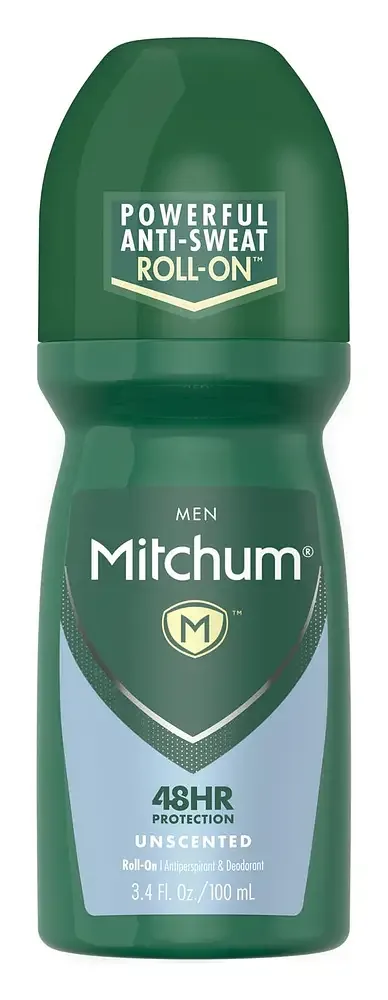 Mitchum Men's Roll On Unscented Deodorant