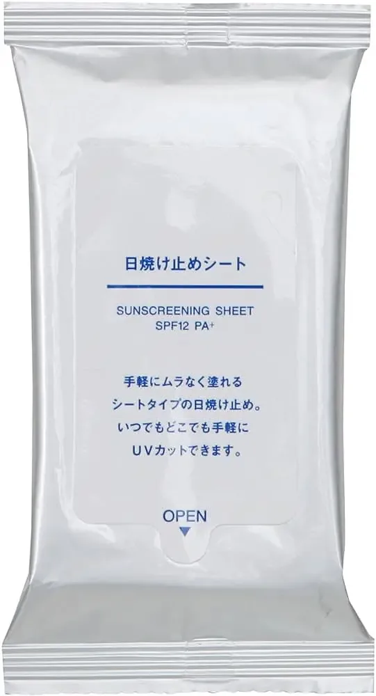 Muji Sunscreen Wipes SPF 12 PA+